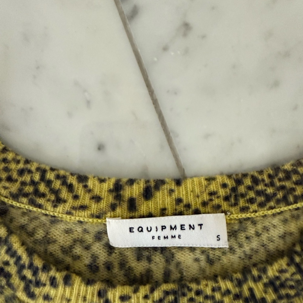 Equipment Reptile Print Sweater - Yellow and Black - Picture 2 of 4